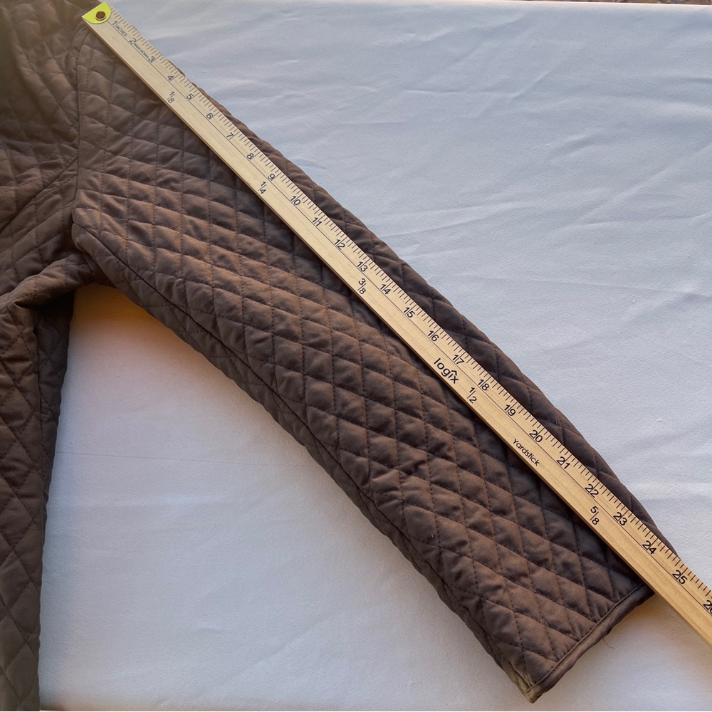 VTG‎ (90s) Chocolate Brown Quilted Barn Coat Marvin Richards Equestrian Sz L - Picture 12 of 14